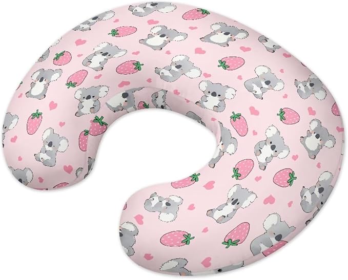 Cute Koala Nursing Pillow Cover Breastfeeding Pillow Covers for Mom Pink U-Shaped Pillow Covers