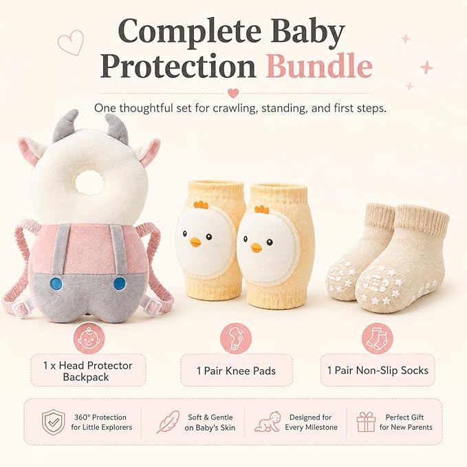 Baby Walker Head Protector BackpackToddler Adjustable Baby Head Protection Backpack (Style G)