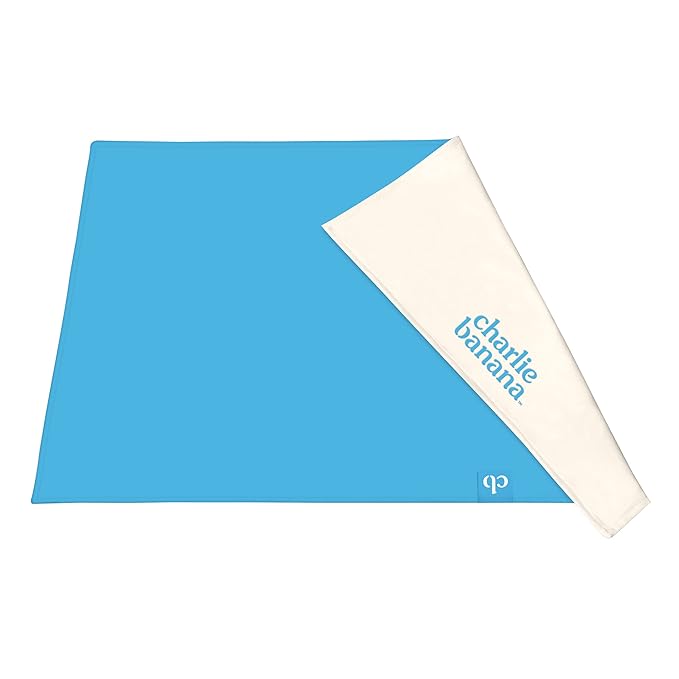 Charlie Banana Baby Reusable and Washable Ultra Soft Cotton Changing Pad, Turquoise