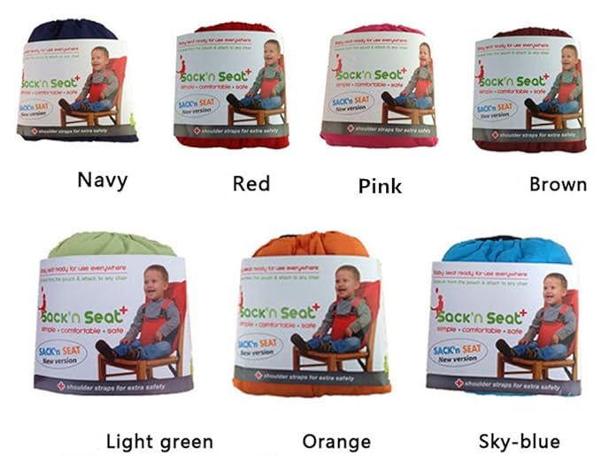 Monvecle Baby Portable Travel Chair Booster Safety Seat Cover Infant Harness Washable Sack Green