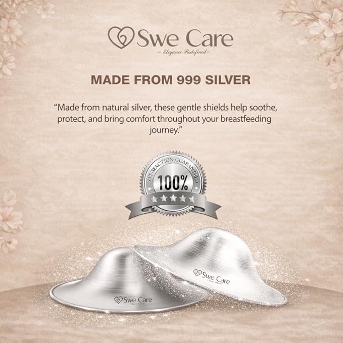 999 Silver Nursing Cups, Silver Nipple Covers Breastfeeding,