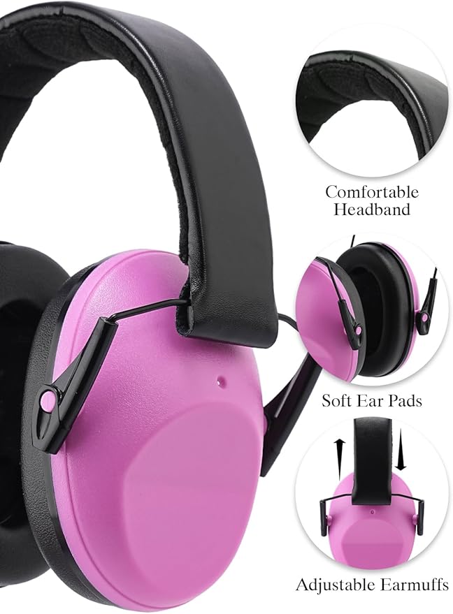 Noise Canceling Headphones for Kids 2PACK, 25-31NR Noise Reduction Earmuffs for Fireworks, Autism