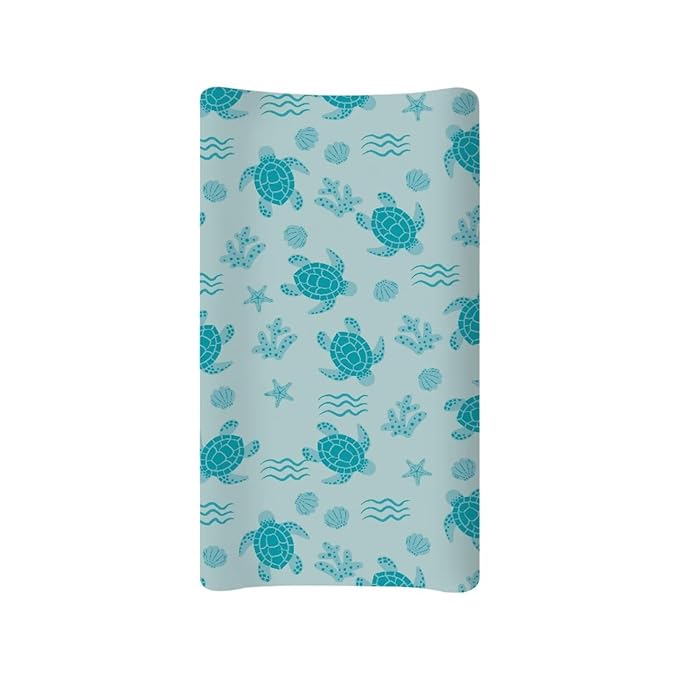 Turtle Changing Pad Cover for Baby Breathable Baby Diaper Change Table Pad Covers Removable Cradle Mattress Sheets for All Season Modern Nursery Decor