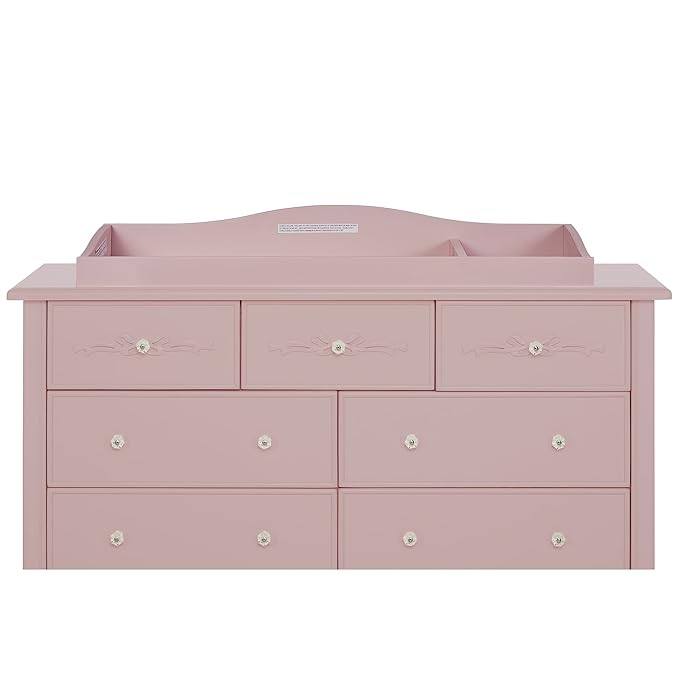 Evolur Aurora Change Tray I Lasting Quality I Intricate Ribbon Bow Scrollwork, Dusty Rose