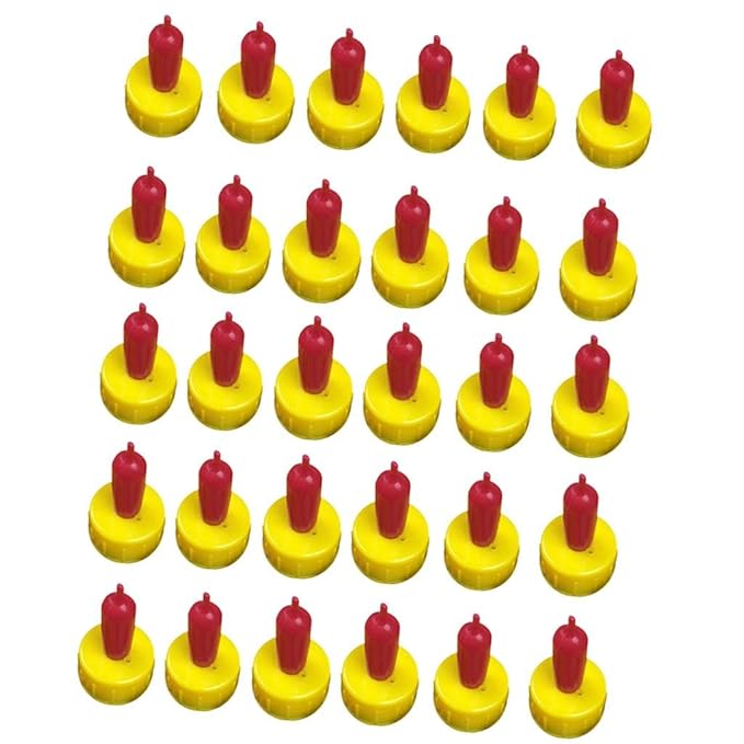 Pack of 30 Durable Dog Cat Pet Drink Bottle Nipple Teat Lamb Kid Orphan Soft Ewe Goat Nipple Length 0.67 inch
