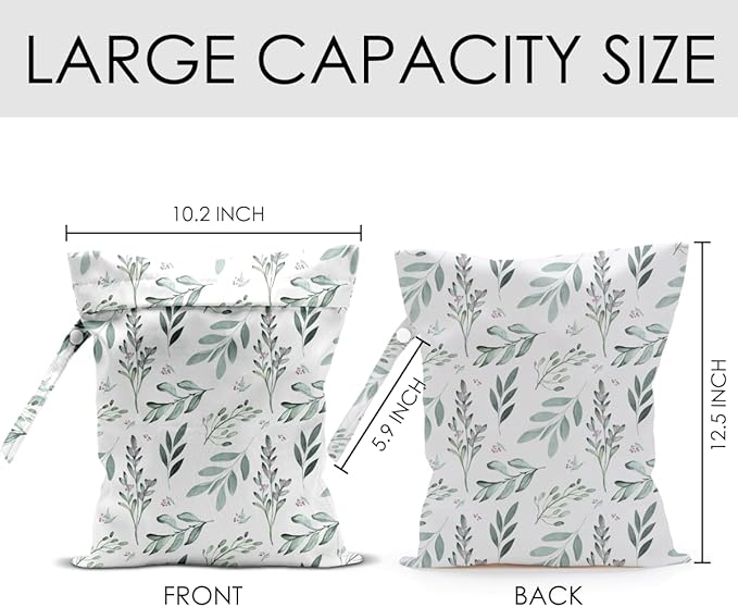 Wet Bag for Swimsuit Travel Pool Baby Cloth Diapers Dirty Yoga Gym Clothes Beach Bags Summer Gifts for Women Men Beach Vacation Essentials Leaves Waterproof Wet Dry Bag Travel Laundry Bags