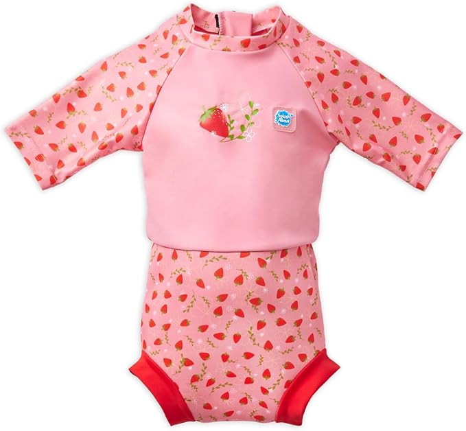 Splash About Happy Nappy Sunsuit, Swimsuit for Babies & Toddlers with Built-in Swim Diaper