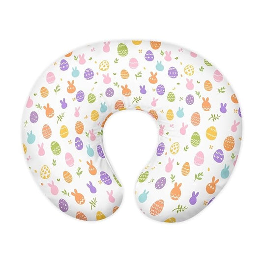 Rabbit and Easter Egg Nursing Pillow Cover for Baby Boy Girl Soft and Stretchy Safely Breastfeeding Pillow Cover Baby Essentials