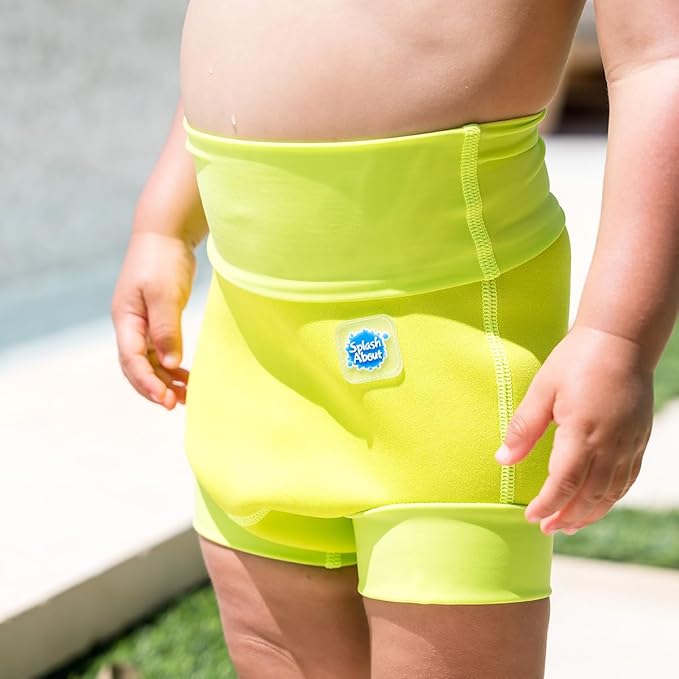 Splash About Happy Nappy Swim Diaper, Neon Lime, 4-5 Years