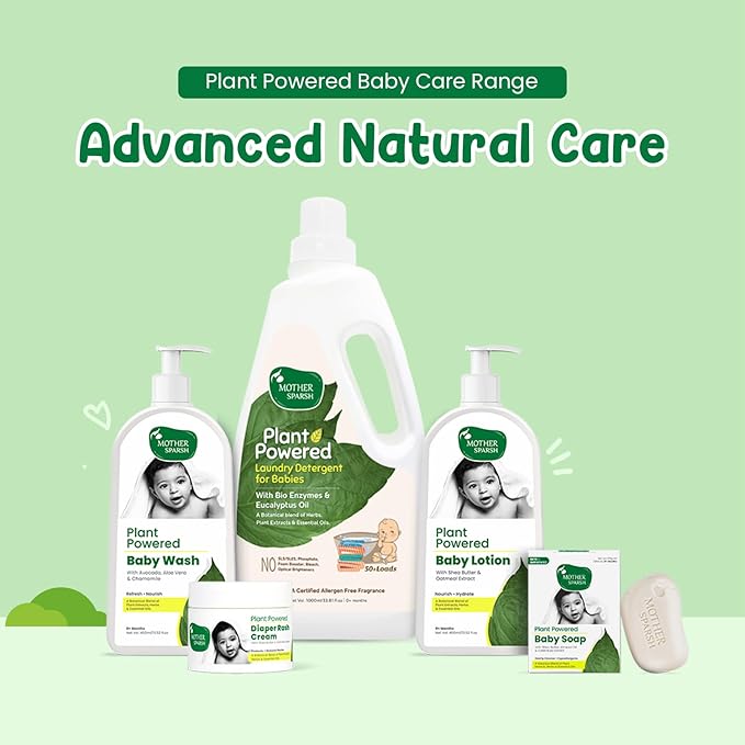 Mother Sparsh Baby Laundry Liquid Detergent (Powered by Plants) with Bio - Enzymes and Eucalyptus Oil, Refill Pack (500ml X 3)
