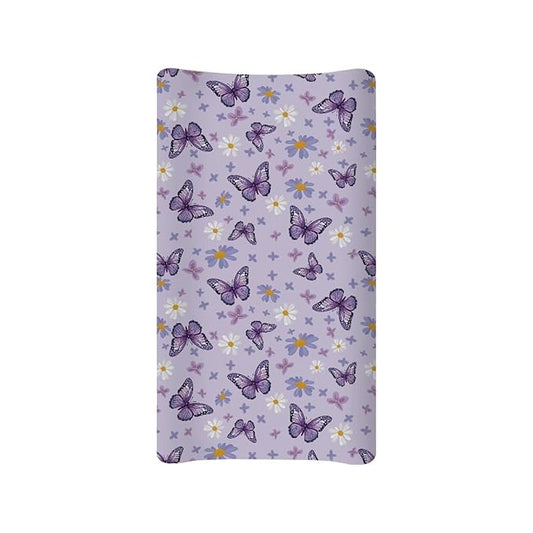 Butterfly Purple Changing Pad Cover for Baby Girls Boys Special Comfort Diaper Change Table Pad Covers Soft Breathable Changing Pad Sheets