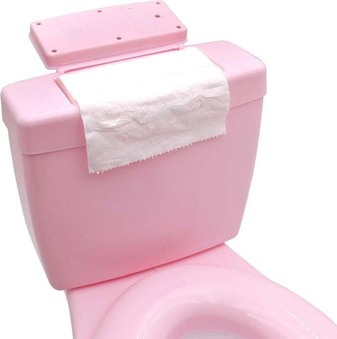 HTTMT- Classic Portable Pink Realistic Toddler Potty Training Toilet w/Flushing Sound Baby Chair Seat Kid [P/N: ET-BABY004-PINK]