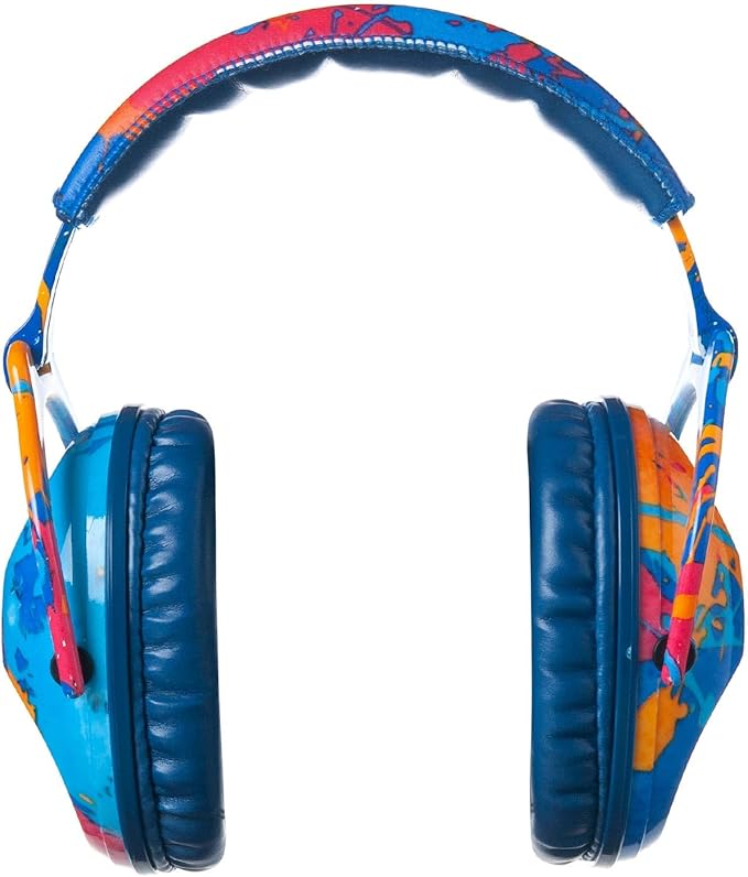 Kids Hearing Protection,25dB NRR Noise Reduction,Sound Proof for Kids,Toddler,Safety Earmuffs for Concert,Airplane,Autism,Monster Jam,Travel,School- Blue Paint