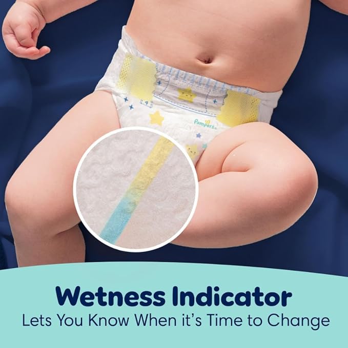 Pampers ZZZ Overnight Diapers, Size 4 (22-37 lbs), 58 Count, Nighttime Protection Disposable Baby Diaper, Night Time Leak and Skin Protection