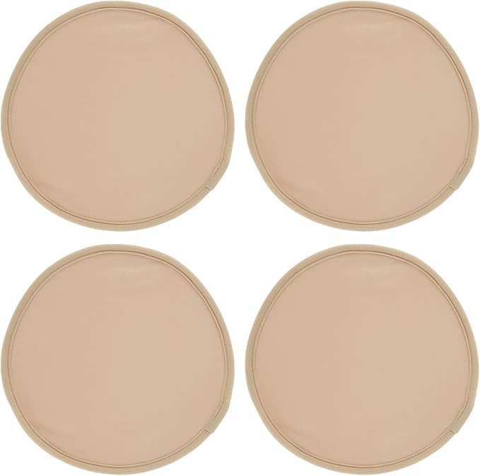4 Pack Oil Breast Pads, Organic Oil Pack Wrap Breast Pads, Reusable Washable Compress Oil Pads for Breast, Soft Nursing (Oil Not Included) (Khaki)