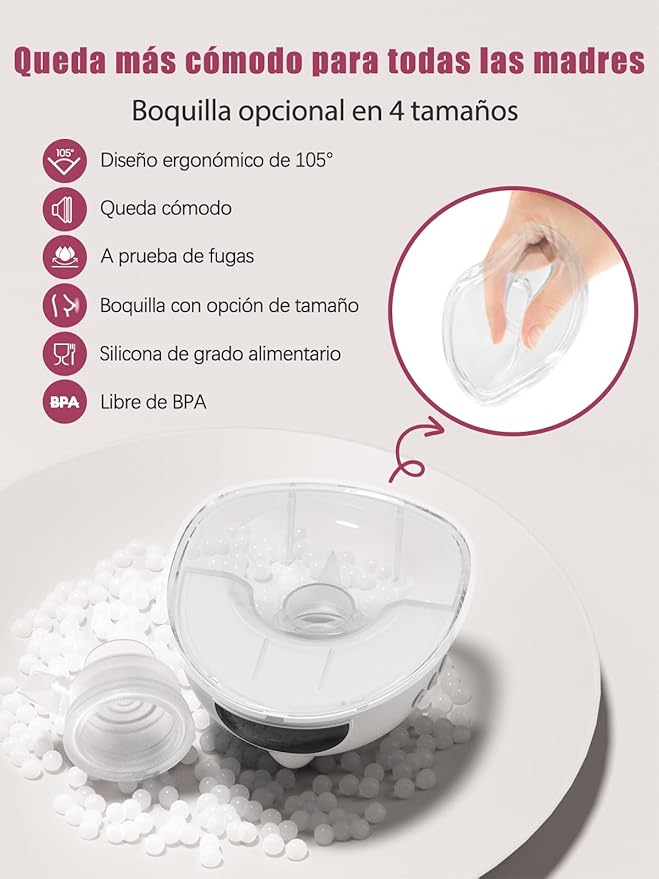 Lulia Breast Pump Hands Free, Wearable Breastfeeding Pump with 4 Mode and 9 Level, Strong Suction, Painless, Anti-Backflow, BPA Free, Portable Electric Breast Pumps with 17/19/21/24MM Flanges