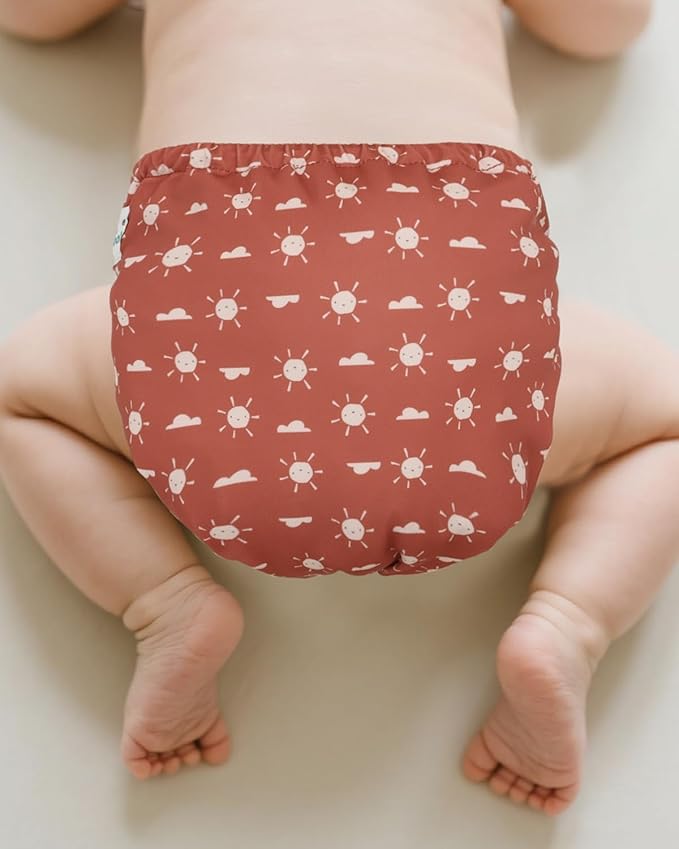 babygoal Baby Cloth Cover for Prefolds,Flats or Fitted Diapers– Adjustable, Reusable, Waterproof Swim Diaper Cover