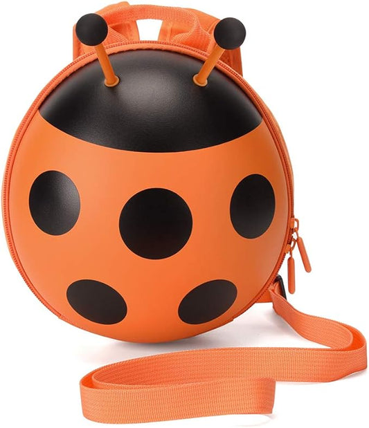 Happykids Toddler Mini Backpack with Removable Safety Leash,Baby Anti-lost Ladybug Bag,Travel