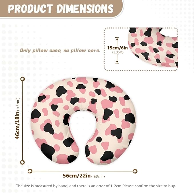 Multi Pink Color Cow Stripes Breastfeeding Pillow Cover Nursing Pillow Cover Cuddle Pillow Slipcover Detachable Nursing Pillow Protective Baby Feeding Baby Essentials