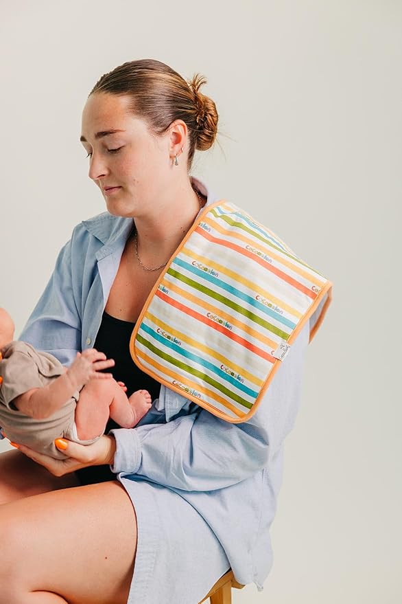 Copper Pearl Baby Burp Cloth Large 21''x10'' Size Premium Absorbent Triple Layer 3-Pack Gift Set CoComelon Friends