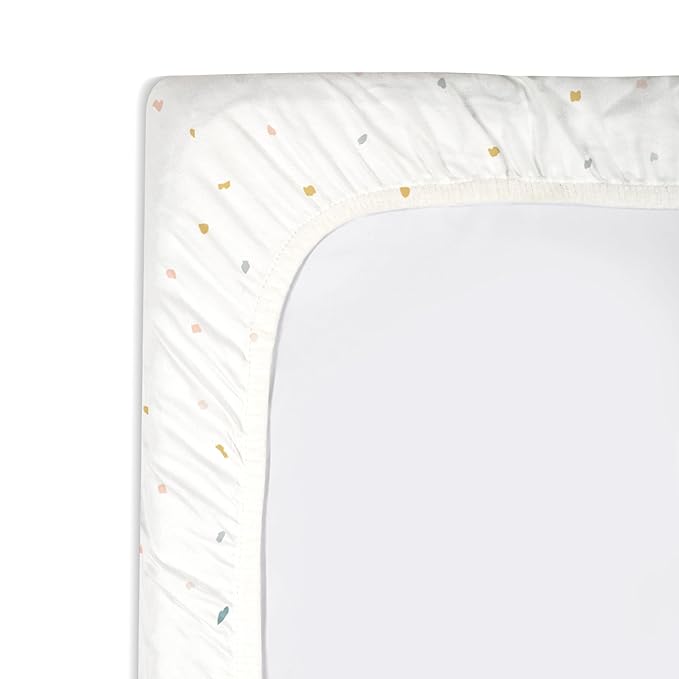 Makemake Organics Organic Changing Pad Cover GOTS Certified Organic Cotton Changing Table Cover Non Toxic Quilted Ultra Soft Girls Boys Neutral Nursery (16"x33", Dotty)