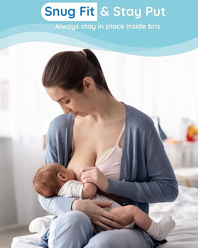 Lilian&Gema Milk Collector Catcher for Breastmilk - 2 Pcs Silicone Breast Pad Nursing Cup Milk Saver for Nursing Moms, Protect Sore Nipples, Extra-Soft and Reusable for Breastfeeding Beige