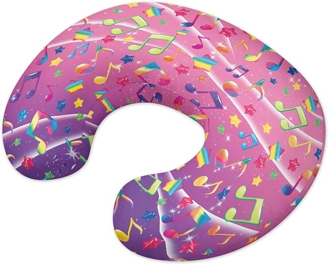 Colorful Music Note Nursing Pillow Cover for U-Shaped Feeding Pillow Soft Nursing Pillow Case Hidden Zipper Design Skin-Friendly