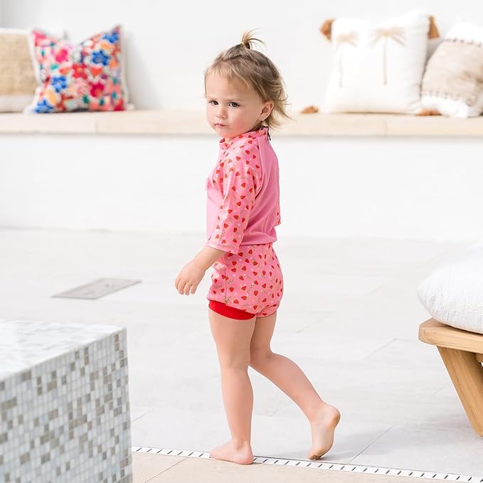 Splash About Happy Nappy Sunsuit, Swimsuit for Babies & Toddlers with Built-in Swim Diaper
