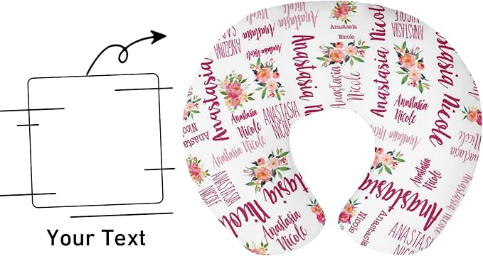 Dyoart Baby Nursing Pillow Cover,Personalized Comfortable Nursing Covers,Custom,Breastfeeding Pillow Slipcover for Bottle Feeding,Custom Gifts for Toddler Infant(23"x19"x5.5")(one Size)
