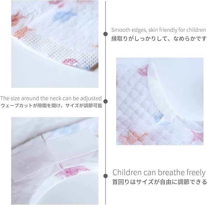 Baby and Infant Disposable Travel Bibs - Soft, Leakproof, for Toddlers Babies, Feeding, Traveling, (60PCS)