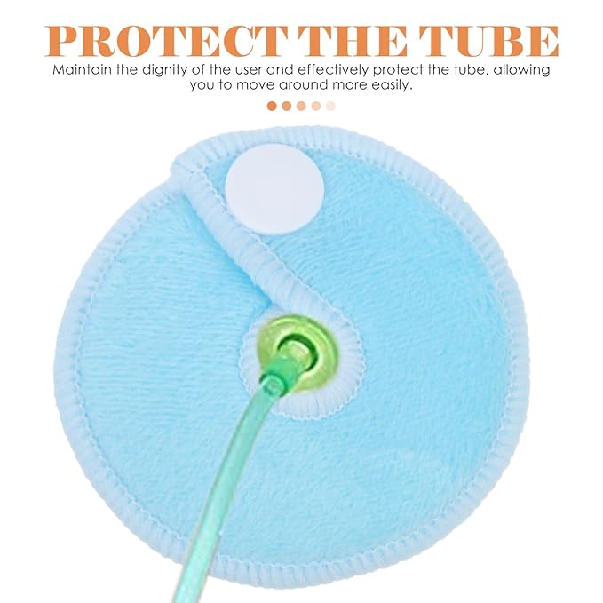 GLEAVI 28pcs G Tube Pad Holder Sky-Blue： Feeding Tube Button Covers Reusable Nursing Pads Soft Absorbent Breast Pads for Kids Breastfeeding Supports Nursing Care