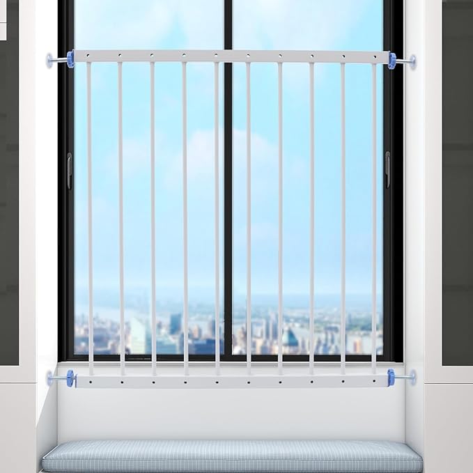 Baby Window Guards for Children, Adjustable Wide Kids Safety Window Guard Prevents Accidental Falls, Home Security Childproof Interior Bar Guard for Windows Wide 30.7" - 34.3"(1 Panels)