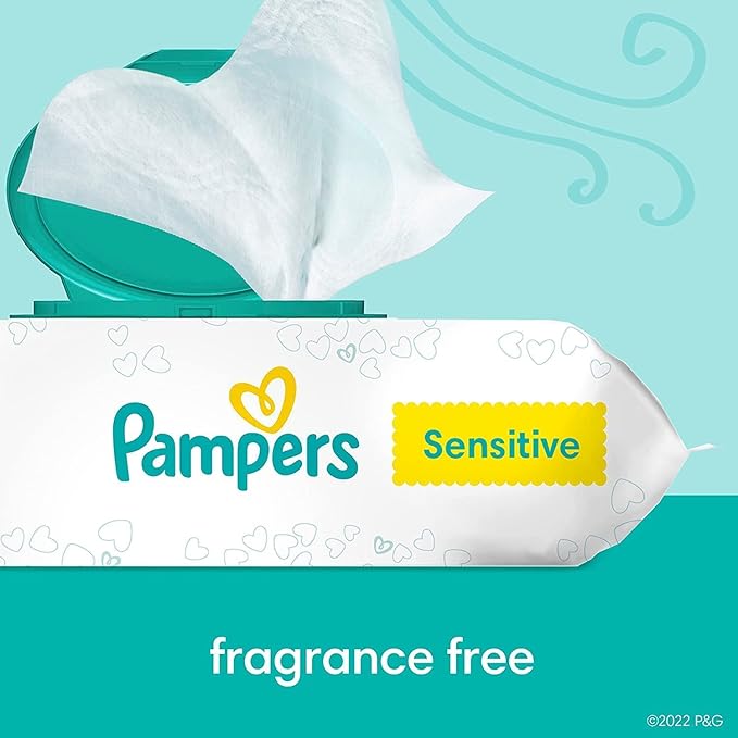 Pampers Pure Pants 3T4T (2 x 92 Count with Sensitive Water Based Baby Wipes, 12X Pop-Top Packs (1008 Count)