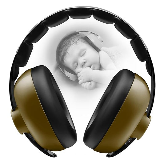 BBTKCARE Baby Headphones - Infant Ear Protection for Babies | Baby Earmuffs Noise Cancelling Headphones 3-36 Months - Army Green