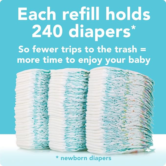 Refills for Diaper Genie Pails | 240 Count (3-Pack) | Compatible with Diaper Genie Complete, Expressions, and Elite Pails