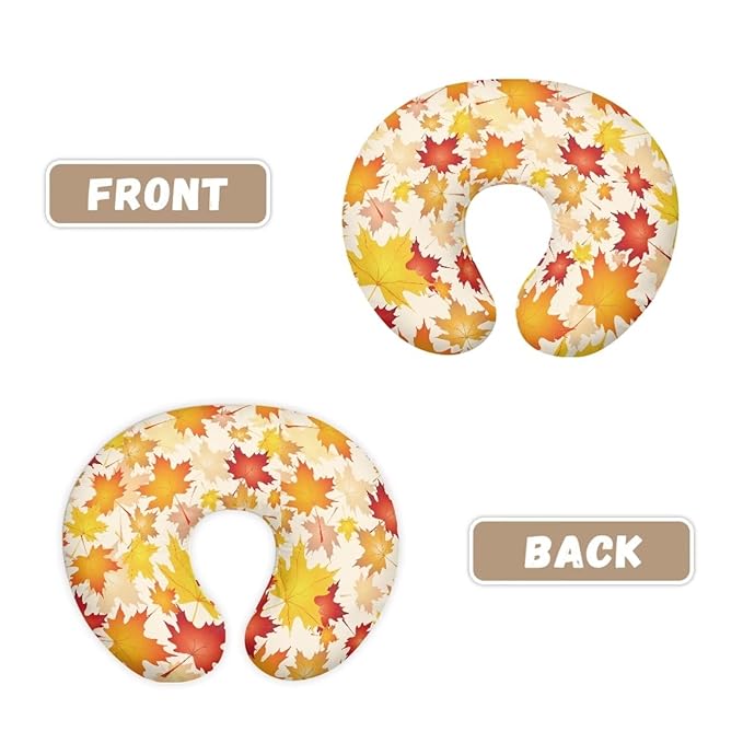 Fall Leaf Nursing Pillow Cover for Baby Boys Girls, Fall Decorations for Home Breastfeeding Pillow Slipcover, Soft Nursing Pillowcase for Newborn Infant, Cover Only