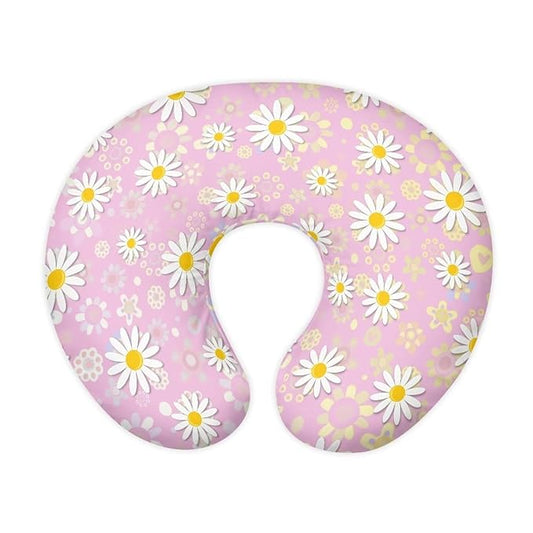 Daisy Nursing Pillow Slipcover for Breastfeeding Moms Pink Daisy Nursing Pillow Cover Stretchy Cover for Breastfeeding Pillows Soft Snug Fits On Infant Nursing Pillow
