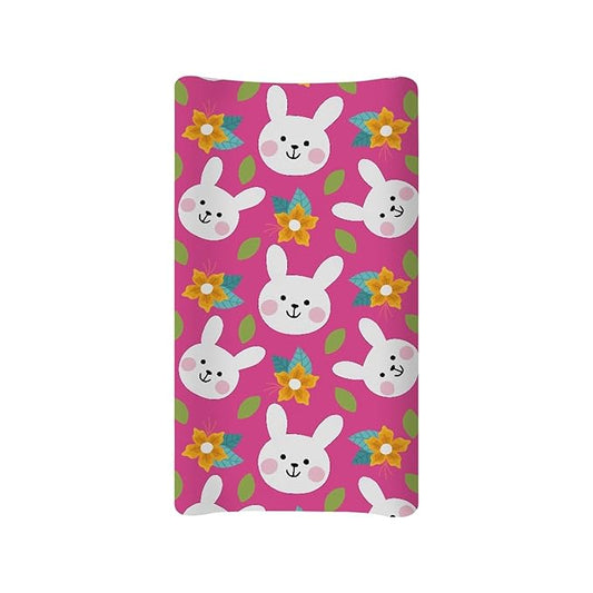 Cute Rabbit Changing Pad Cover for Baby Girls Boys Change Table Covers Diaper Changing Mat Sheets Cover Soft Breathable Easter Day