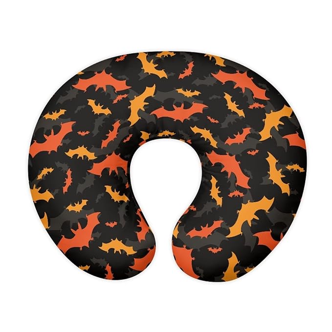 Halloween Bats Nursing Pillow Cover Stretchy Neutral Breastfeeding Pillow Cover Fits Snug On Infant Lightweight Neutral Pillow Cover for Infant Snug