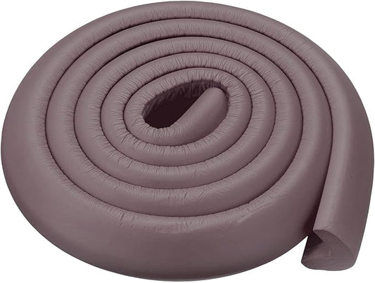 uxcell Corner Guards Edge Protectors 16.4ft(5M), Foam Safety Bumper L Shape for Furniture Corner Table Edge Guard, Brown