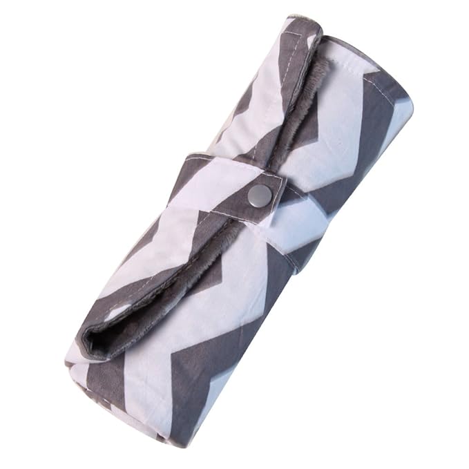 Baby Travel Changing Pad, Grey Chevron