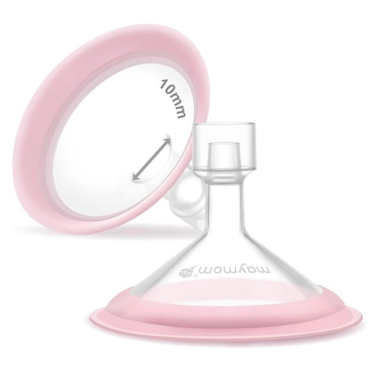 10mm Maymom MyFit Shields, Pano Series; Compatible with Medela Breast Pump- PersonalFit, Freestyle, Harmony, Maxi, Freestyle Flex Connector; Connect to Maymom Widemouth/Narrow Connector, 2pcs