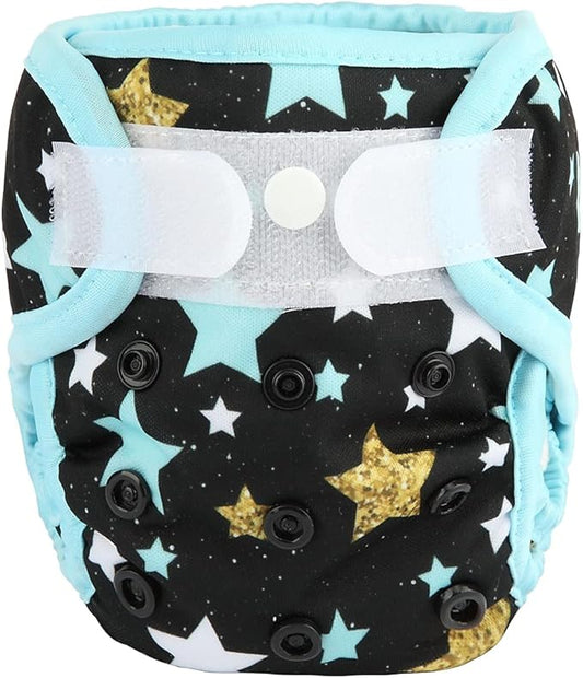 Newborn Baby Cloth Diaper Cover Nappy Hook and Loop (Twinkle Stars)