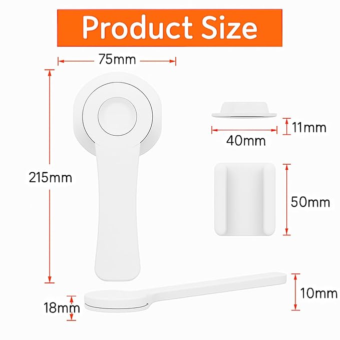 Toilet Locks Baby Proof 2 Pack - Child Safety Toilet Seat Lock for Toddlers, 3M Adhesive No Drilling, Easy Adult Use, Universal Fit