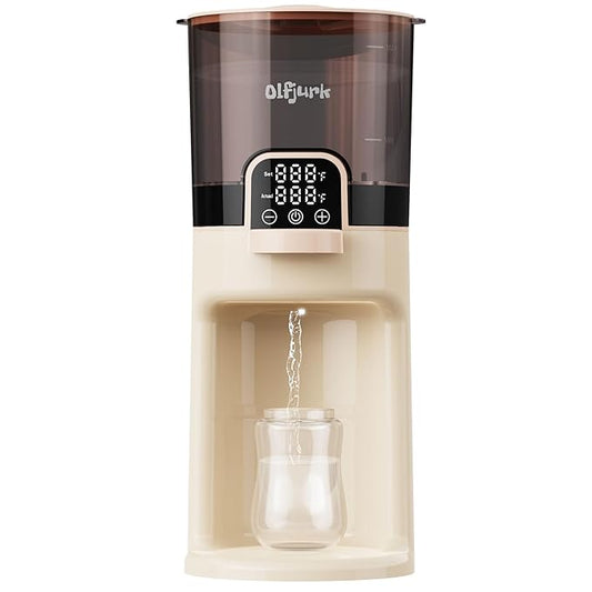 Instant Baby Bottle Warmer,Warm Water Dispenser for Making Formula Bottle Instantly,Detachable Container Easy Cleaning,24/7 Keep Warm, Adjustable Temperature(Beige,110V Only)