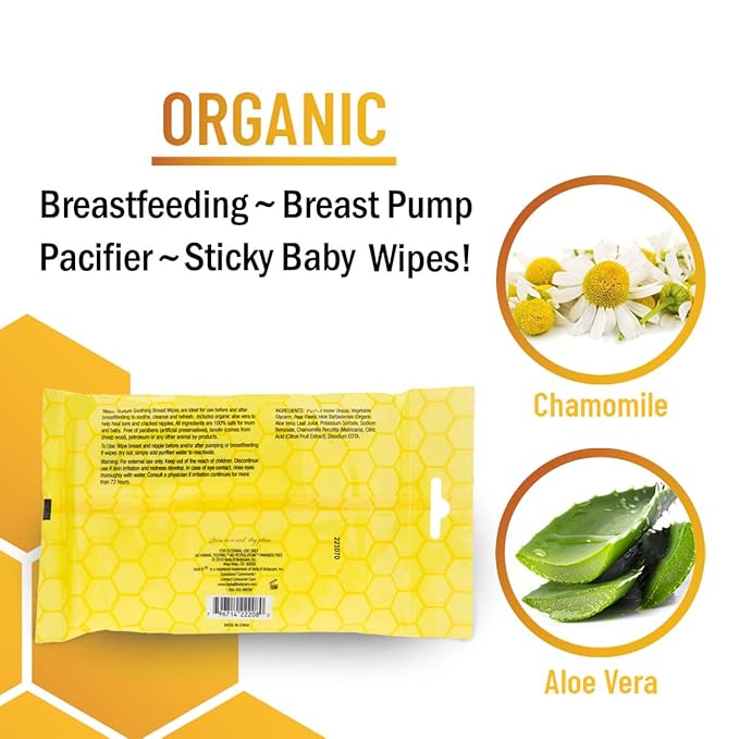 BELLA B Nipple Nurture 4-in-1 Soothing Wipes Bundle 5 Count 10 Pack - Breastmilk Wipes - Breast Pump Cleaning Wipes - Pacifier Wipes - Baby Wipes - Nursing Wipes