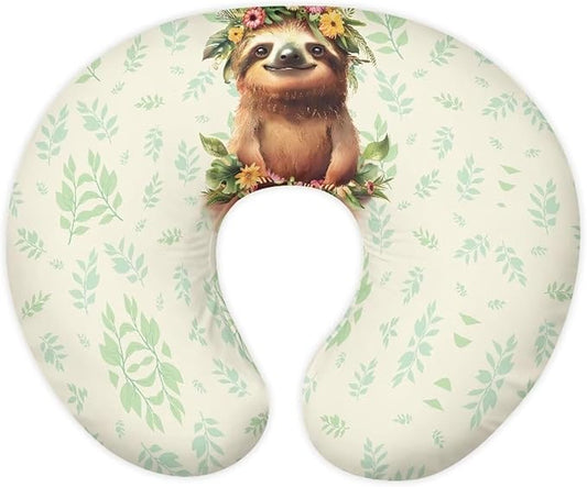 Sloth Nursing Pillow Covers for Breastfeeding Pillow U-Shaped Nursing Slipcover Breastfeeding Pillow Case Soft and Skin-Friendly Xmas Decor