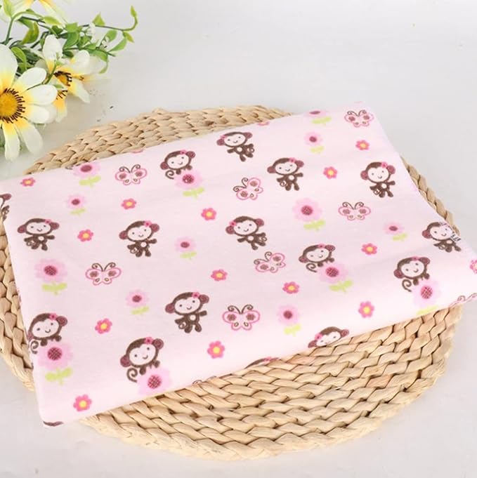 2pcs Pack Monvecle Baby Infant Waterproof Cotton Changing Pads Washable Resuable Diapers Liners Mats (2pcs Pink-28"x20")