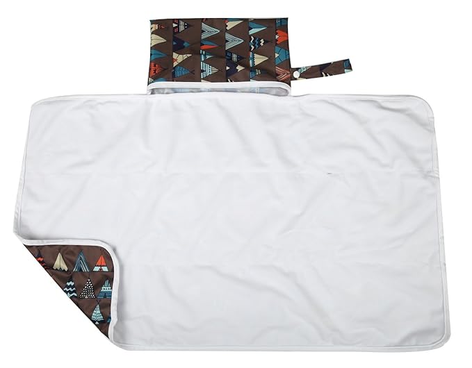 Baby Diaper Changing Mat Pad Portable Foldable Washable Compact Travel Nappy Waterproof Play Mat 30inx18.5in (Teepee)