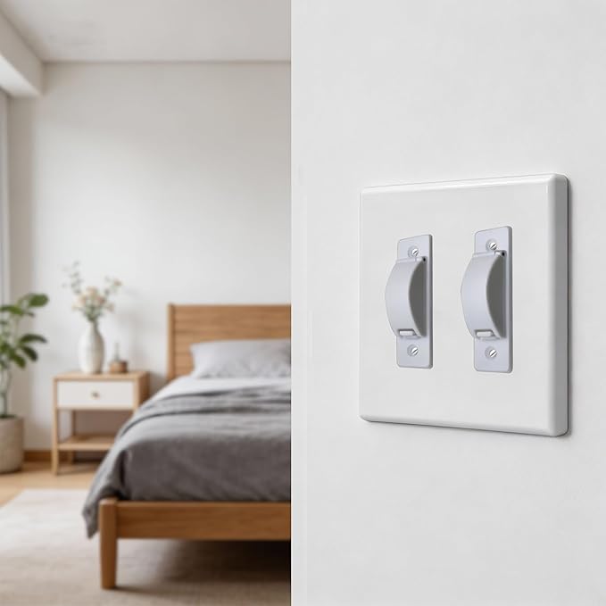 Wall Switch Guard 2-Pack Childproof Light Switch Covers Prevent Accidental Toggling for Kids and Home Safety Fits Standard North American Toggle Switches (White)